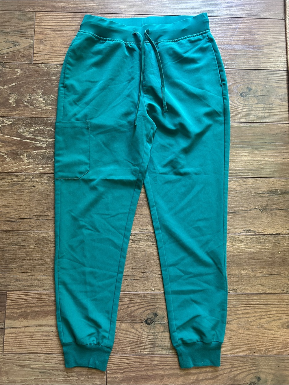 Women's Teal  Scrub Pants Drawstring Jogger with Side Pocket